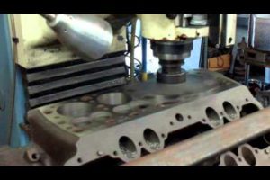 Flathead Ford Re-sleeve, Resurface, and Power Slot Machining on the DPM3 CNC