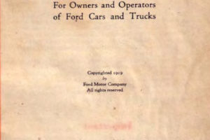 PM – 1919 Ford Model T Manual
