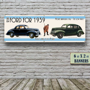 1939 Ford De Luxe Flathead Dealer – Vinyl Banner