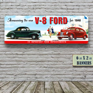 1940 4Dr and Coupe Ford Dealer – Vinyl Banner