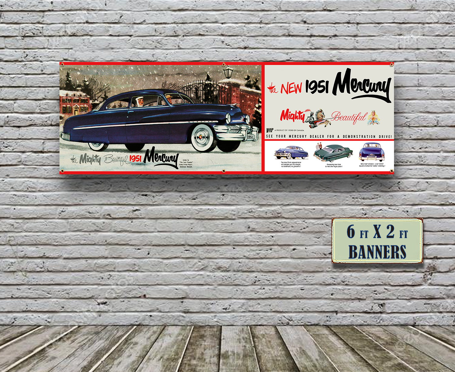 1951 Mercury Dealer – Vinyl Banner - The Flat-Spot