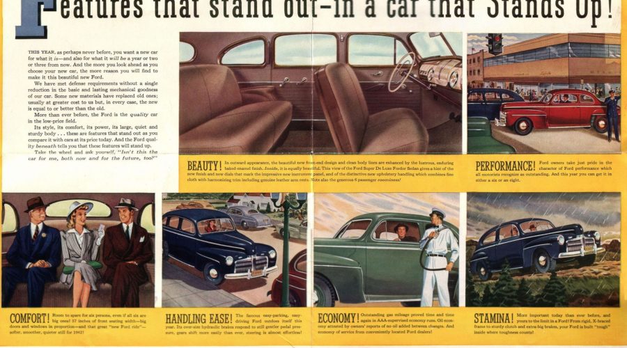 1942 Ford Fold Out Mailer