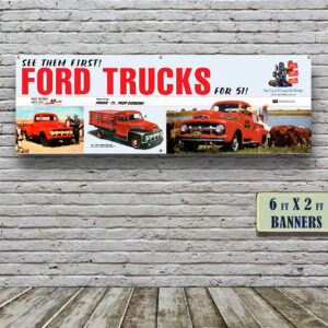 1951 Ford Truck Dealer - Vinyl Banner