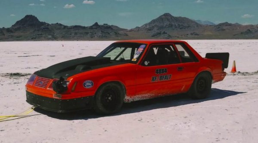 84 Mustang Fox Body with a Turbo Flathead V8.