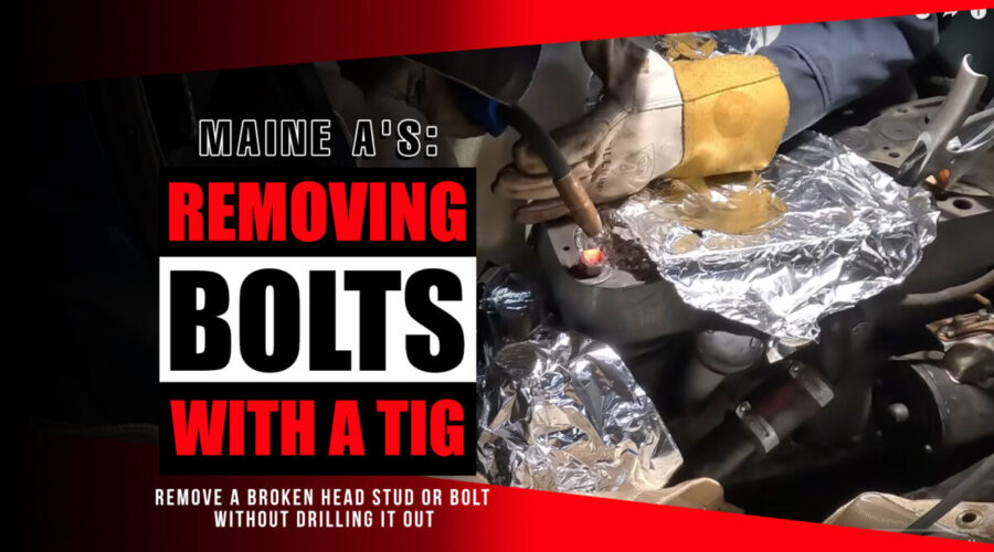 How to weld out a broken head stud bolt TIG MIG