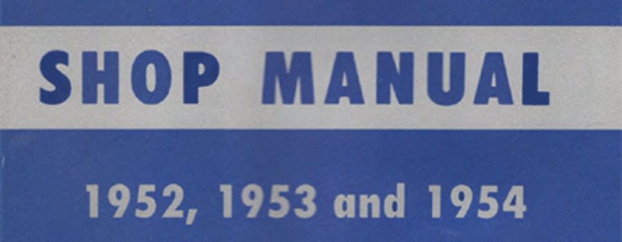 PM – 1952-1954 Ford Pass Car Shop Manual