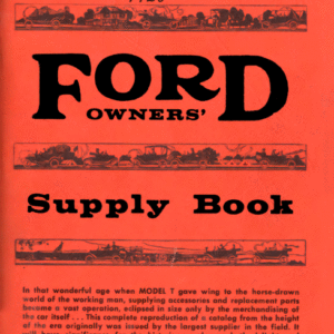 1920 Model T Owners Supply Book (Digital PDF Copy)