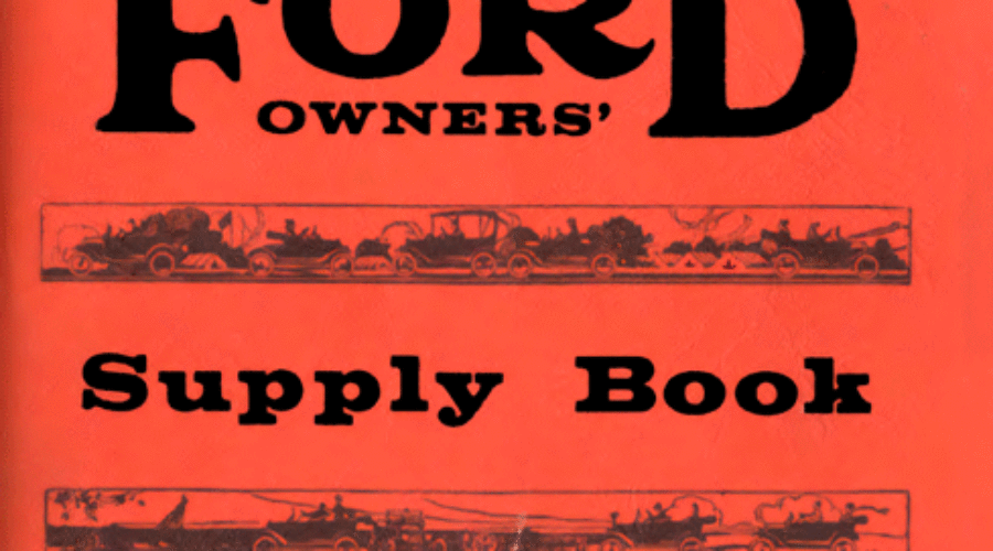 1920 Model T Owners Supply Book