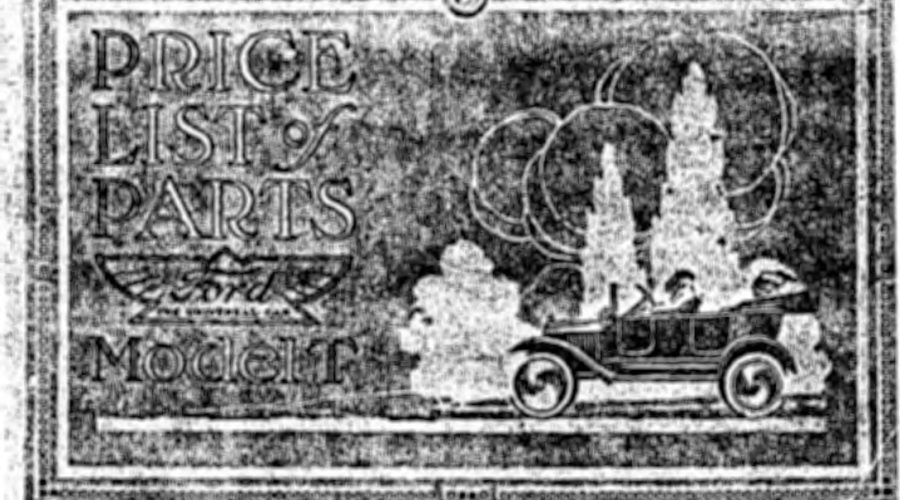 1917 Ford Parts List Sept – Canada