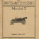 1917 Ford Aug. Parts List