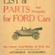 1917 Ford Dec. Parts List