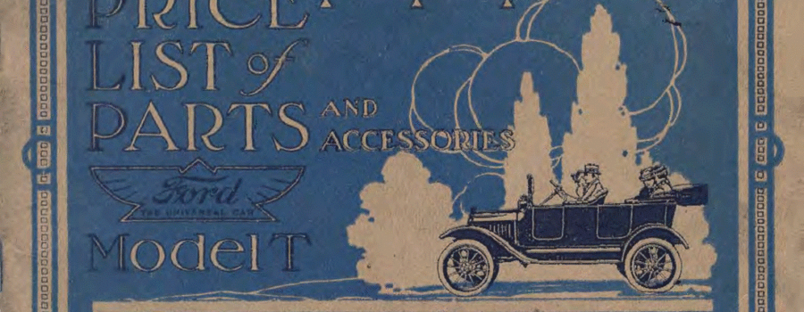 1917 Ford Feb Parts List