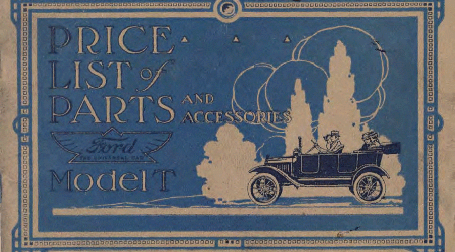 1917 Ford Feb Parts List
