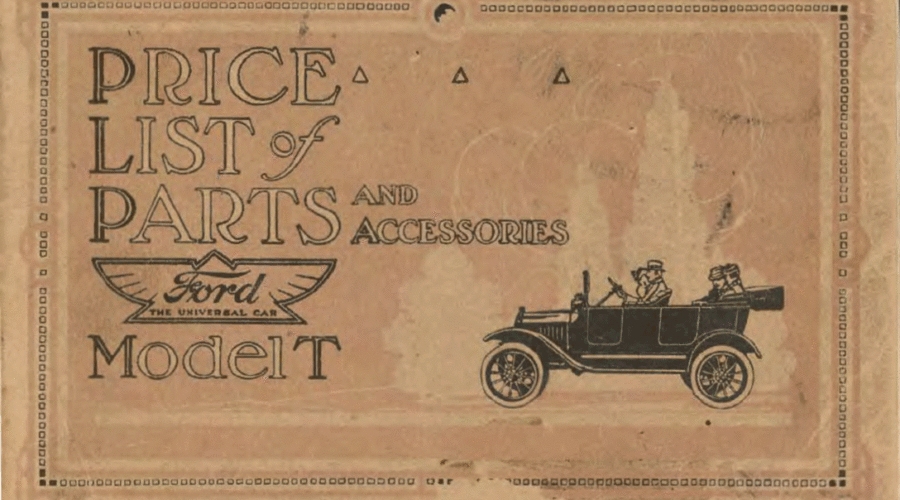 1917 Ford May Parts List