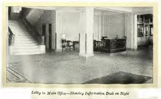 Lobby of main office.