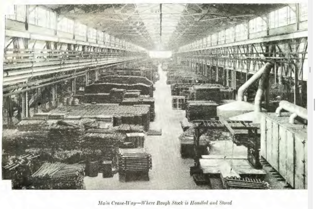 Main Crane way - Where rough stock is handled and stored