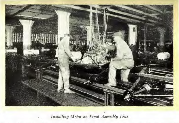 Installing Motor on Final Assembly Line. 