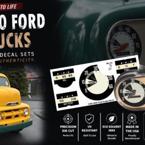 1948-50 Ford F-5 - F-8 60mph Truck Gauge Resto Set