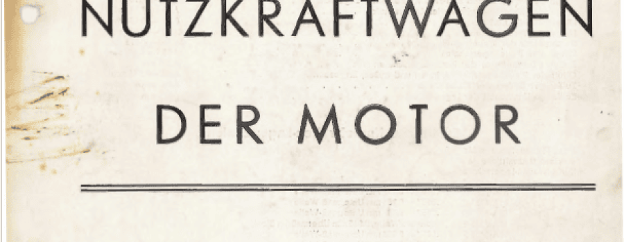 1941 8-ZYL NUTZKRAFTWAGEN DER MOTOR (German)