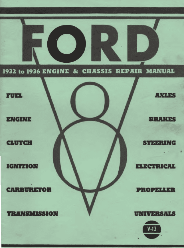 1932-1936 Engine & Chassis Repair Book