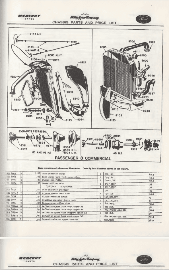 1938-41 Ford, Lincoln & Mercury Chassis Parts List - Image 3