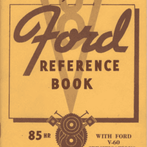 1938 Ford Reference Book W/ V860 Specs